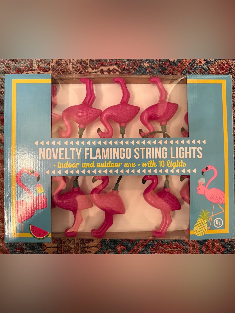 New in Box Novelty Flamingo String Lights - Pink Indoor & Outdoor Decor/ 3 boxes